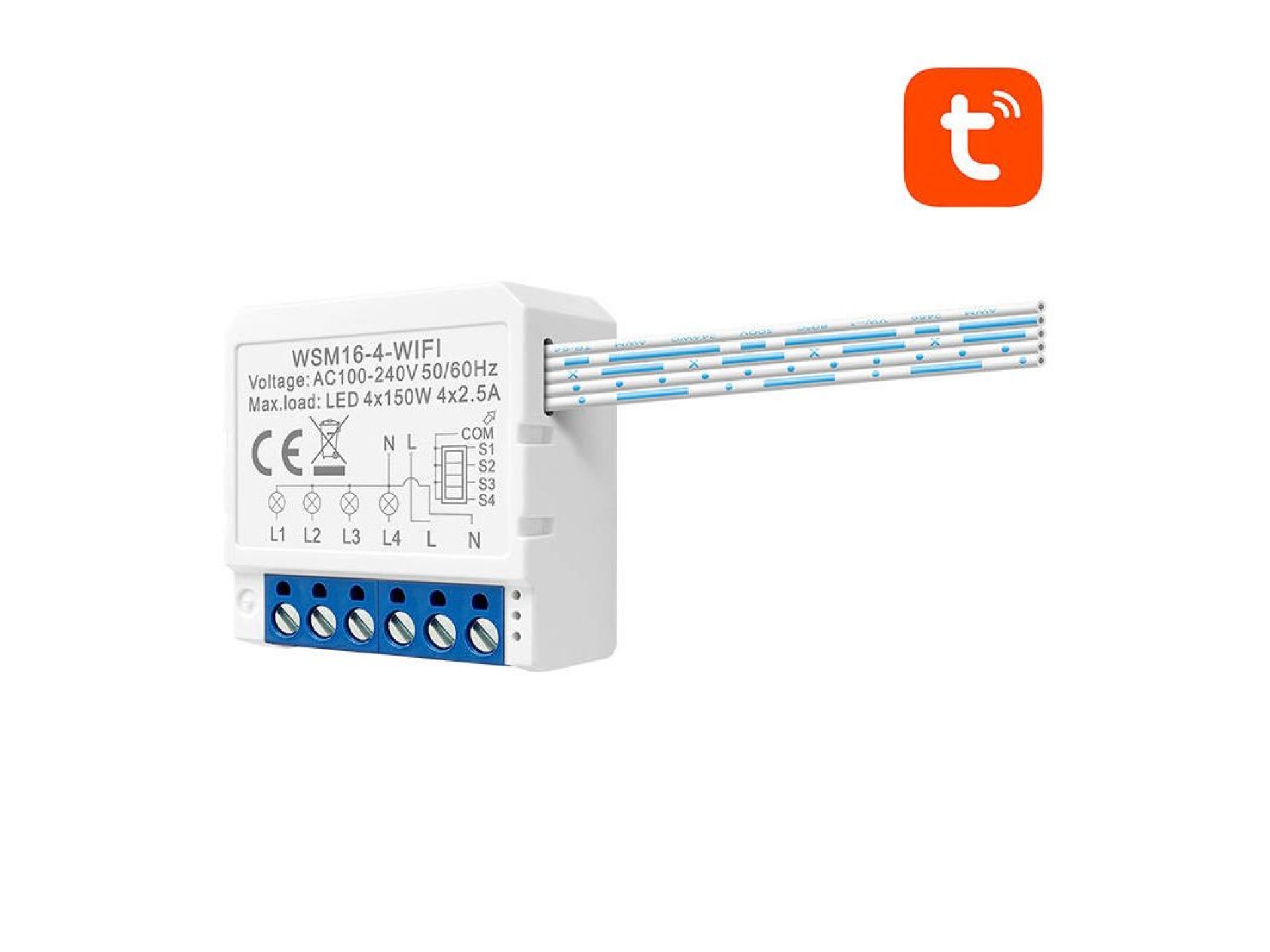 Módulo de interruptor inteligente WiFi Avatto WSM16-W4 TUYA