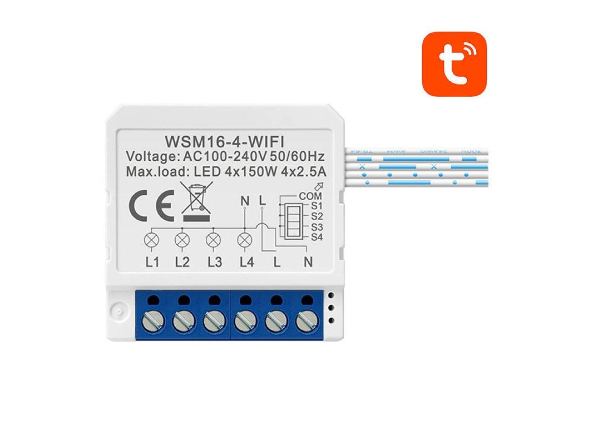 Módulo de interruptor inteligente WiFi Avatto WSM16-W4 TUYA