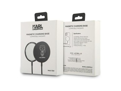 Karl Lagerfeld 15W Wireless Charger with MagSafe - Black
