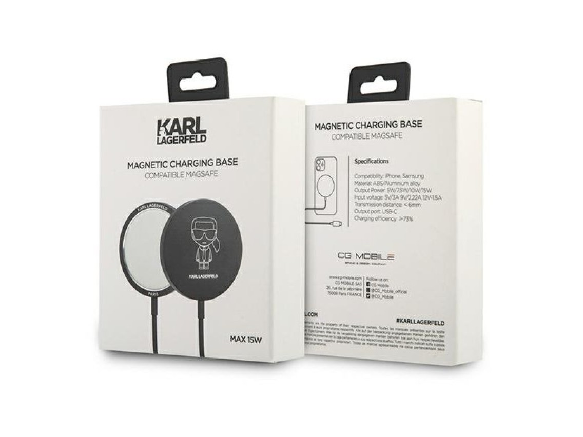 Karl Lagerfeld 15W Wireless Charger with MagSafe - Black