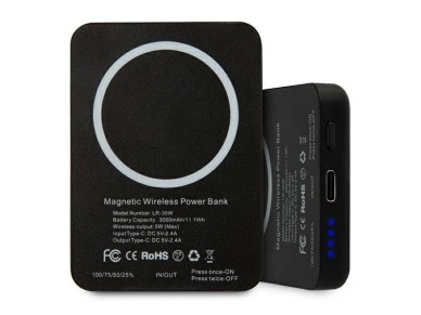 Batería externa inductiva Karl Lagerfeld de 3000 mAh con MagSafe - Negra Batería externa inductiva Karl Lagerfeld de 3000 mAh con MagSafe - Negra