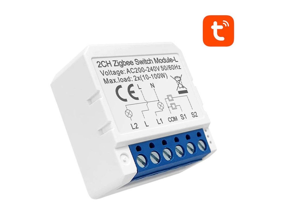 Smart Switch Module ZigBee Avatto LZWSM16-W2 No Neutral TUYA