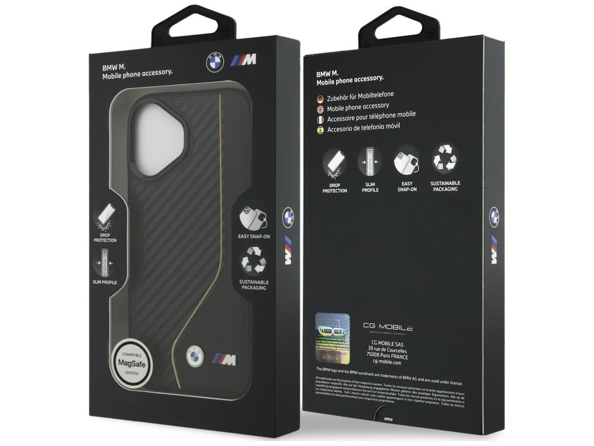 BMW M Carbon Line & Logo MagSafe Case for iPhone 17 - Yellow