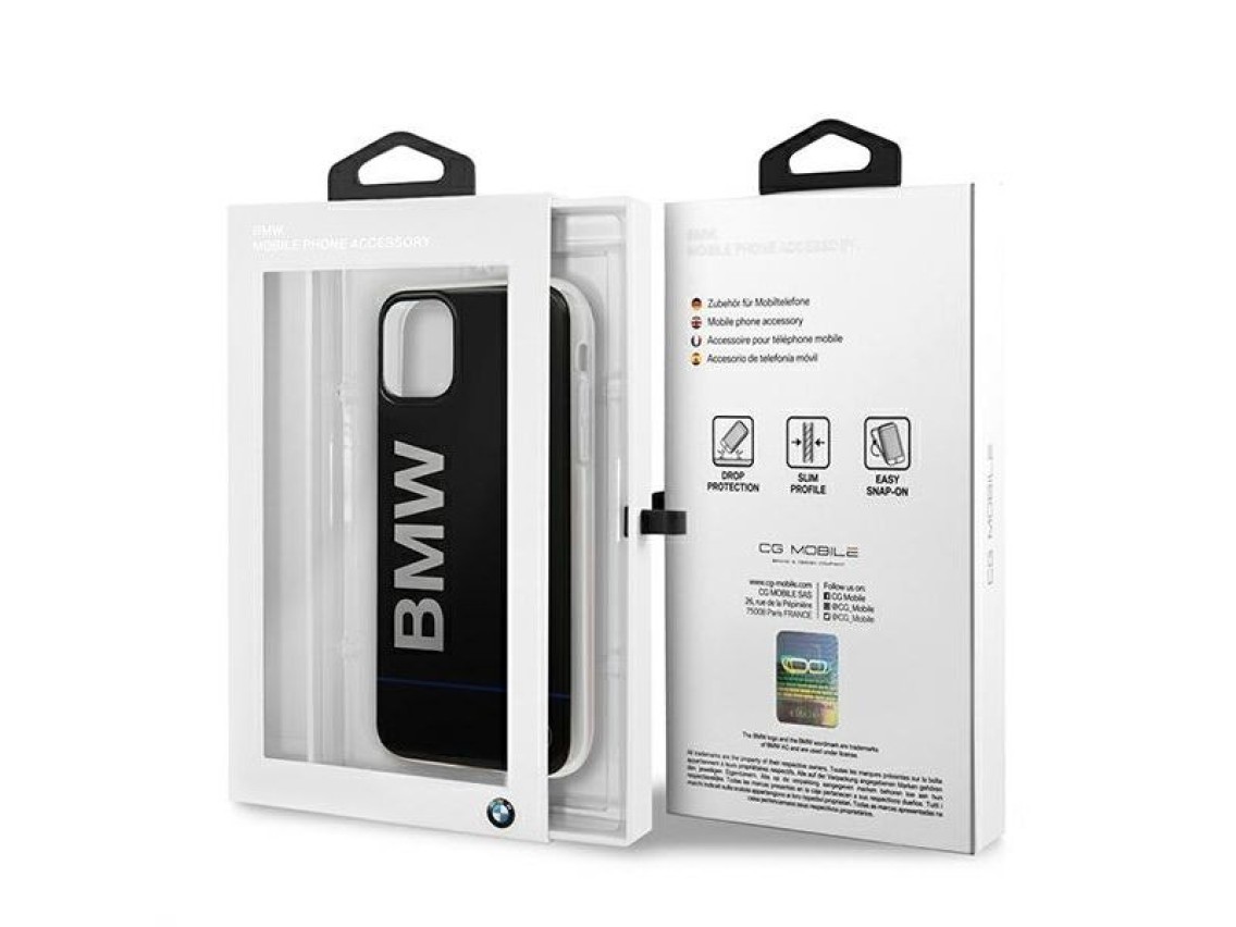 Funda para iPhone 11 Pro con logotipo impreso de BMW - Negra