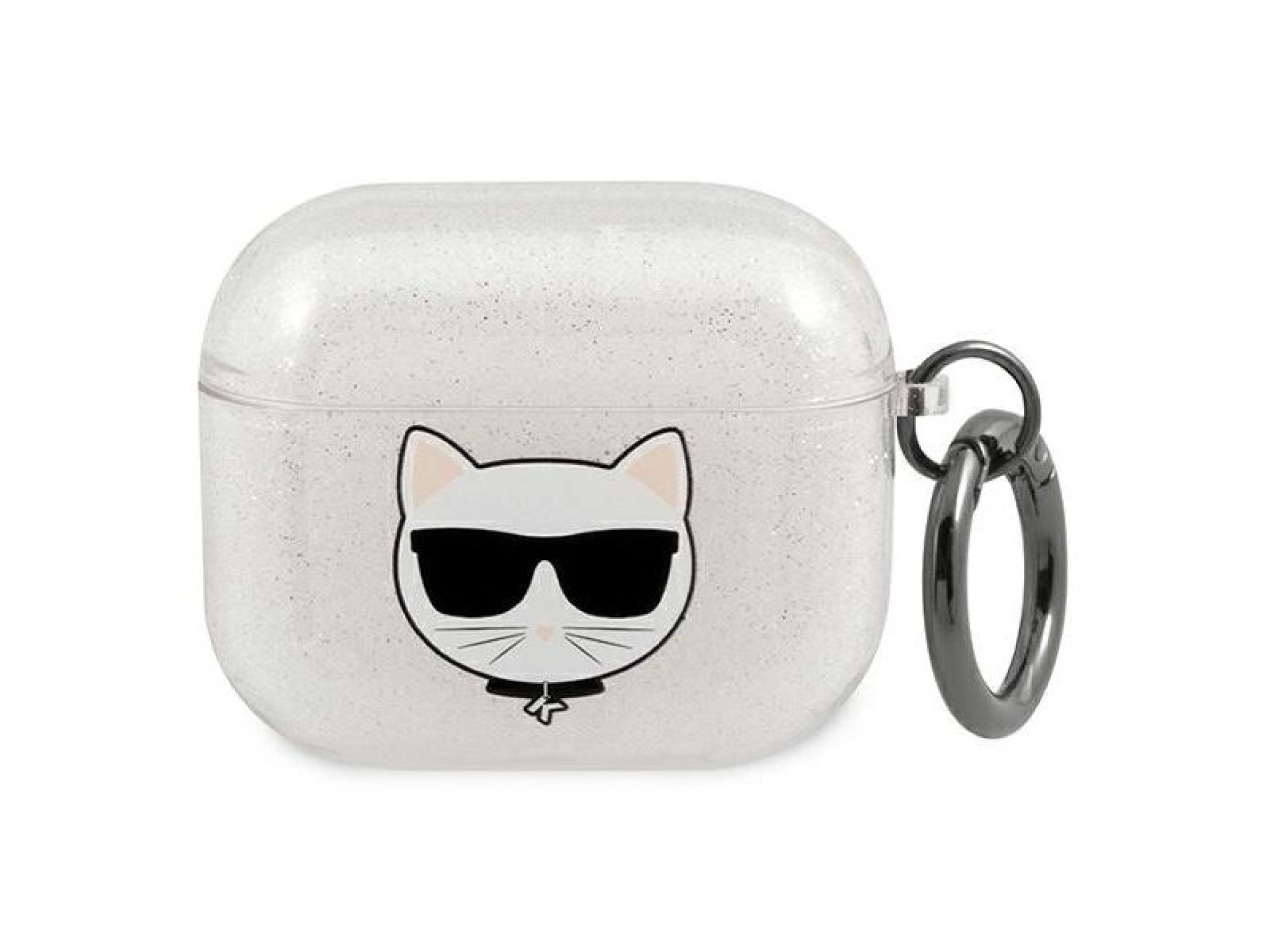 Karl Lagerfeld Glitter Choupette case for AirPods 3 - silver