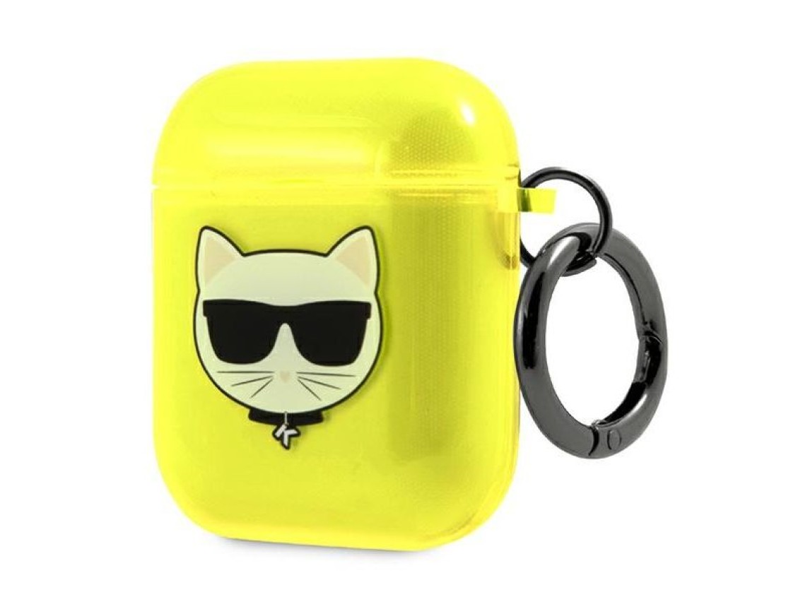 Capa Karl Lagerfeld Choupette para AirPods 1/2 - Amarela