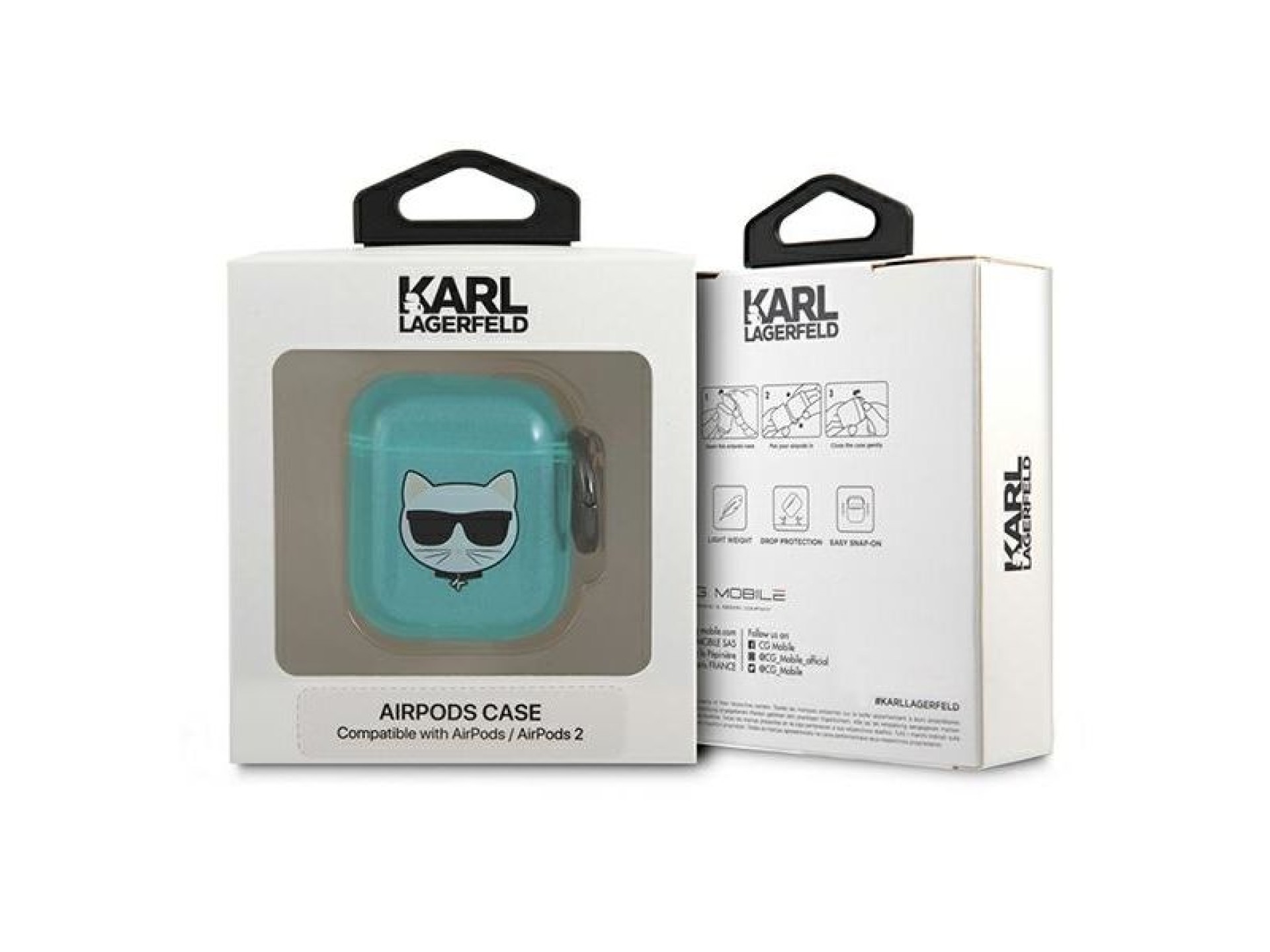 Karl Lagerfeld Choupette Case for AirPods 1/2 - Blue