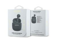 Fones de ouvido sem fio Bluetooth Guess com logo clássico impresso - Preto Fones de ouvido sem fio Bluetooth Guess com logo clássico impresso - Preto