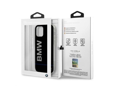 Funda r�gida BMW con logotipo impreso para iPhone 12 / 12 Pro - Negra