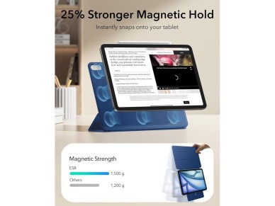 Capa magnética ESR Rebound para iPad Air 10,9" (2020/2022) / 11" (2024/2025/2026) - Azul Marinho Capa magnética ESR Rebound para iPad Air 10,9" (2020/2022) / 11" (2024/2025/2026) - Azul Marinho