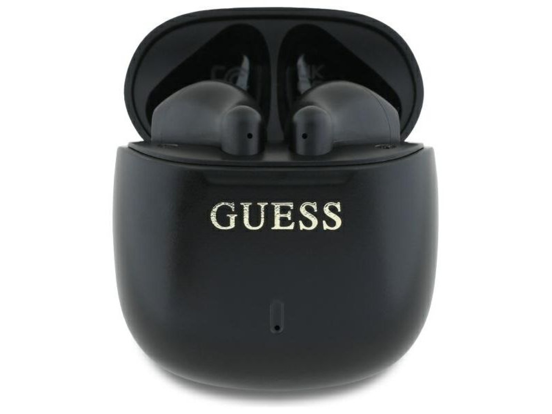 Fones de ouvido sem fio Bluetooth Guess com logo clássico impresso - Preto