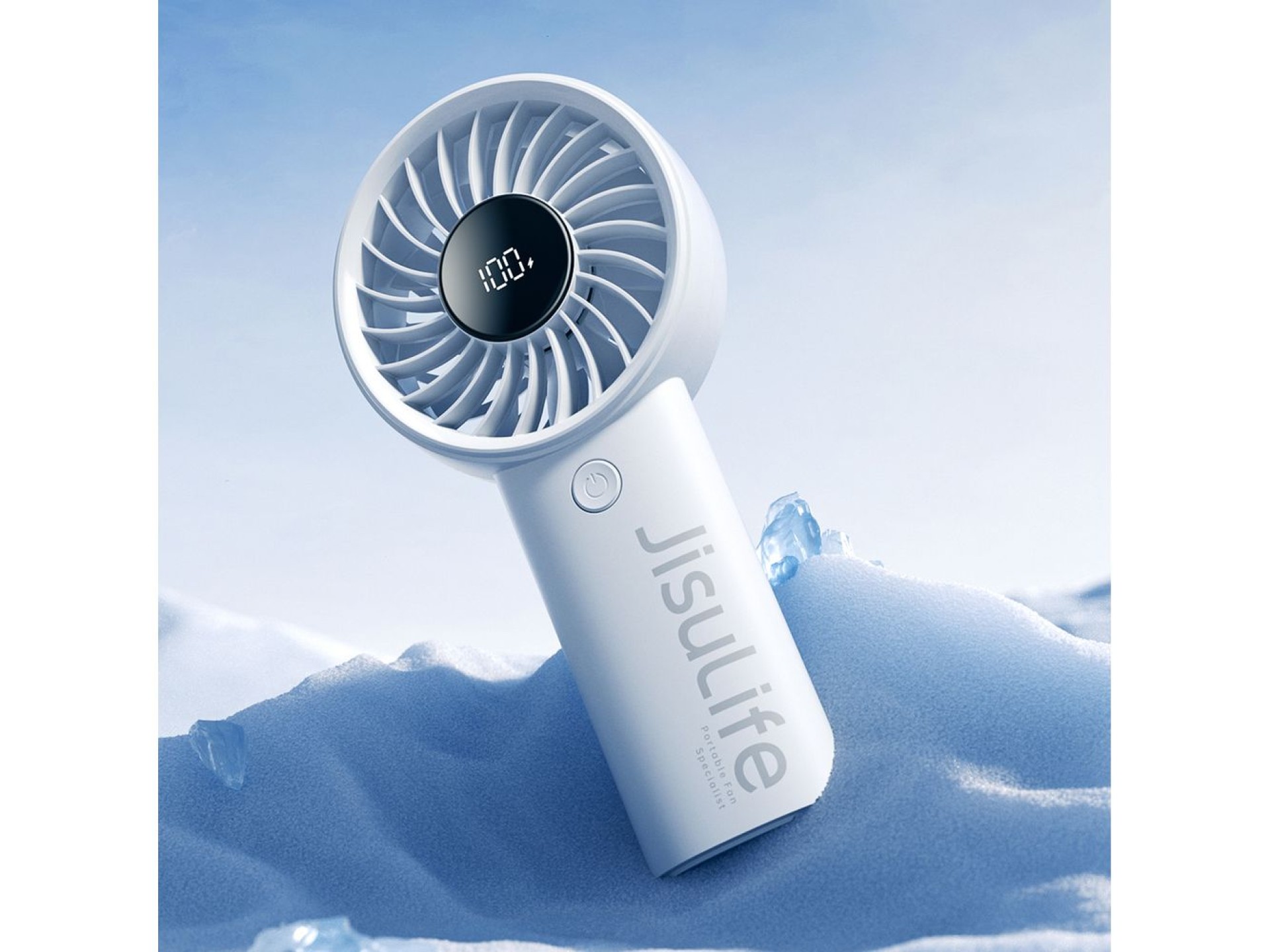 Ventilador portátil USB Jisulife Life4 3600mAh - Cinza