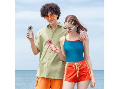 Ventilador port�til Jisulife Life4 de 3600 mAh con conexi�n USB - Gris