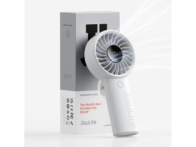 Ventilador port�til Jisulife Life4 de 3600 mAh con conexi�n USB - Gris