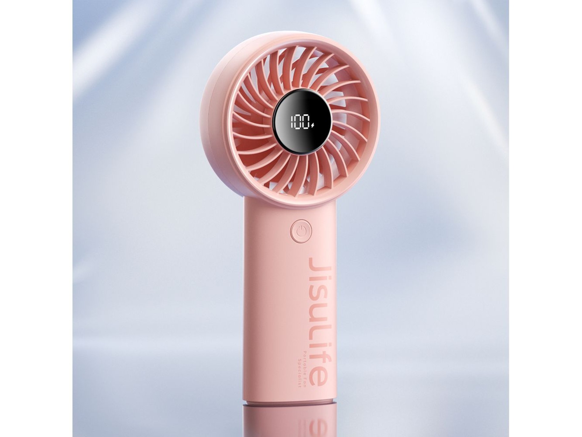 Ventilador portátil Jisulife Life4 de 3600 mAh con conexión USB - Rosa