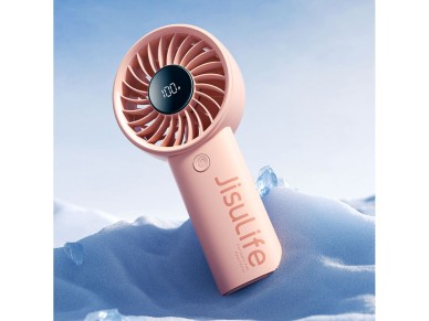 Ventilador port�til Jisulife Life4 de 3600 mAh con conexi�n USB - Rosa