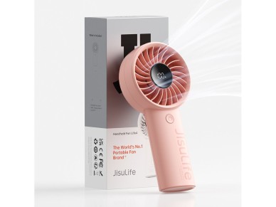 Ventilador port�til Jisulife Life4 de 3600 mAh con conexi�n USB - Rosa