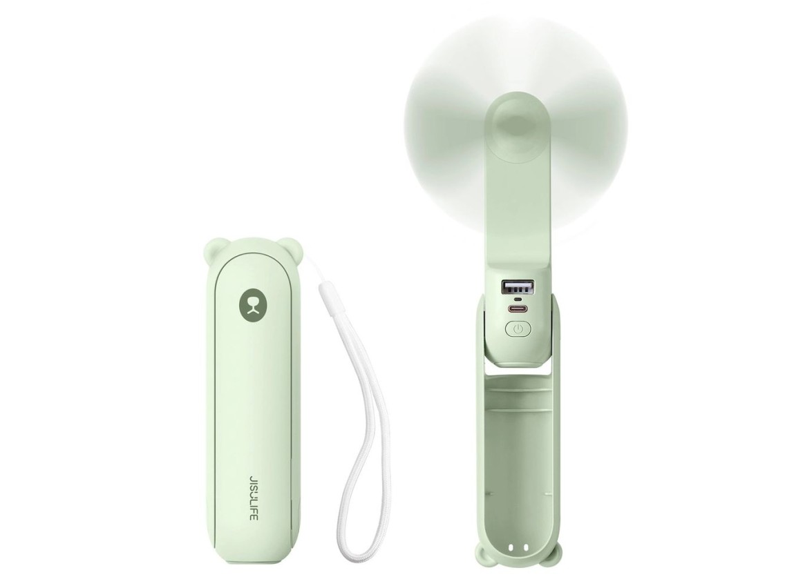 Jisulife Handheld Fan Life8 Plus Portable USB Fan with Power Bank Function 4500mAh and Flashlight - 