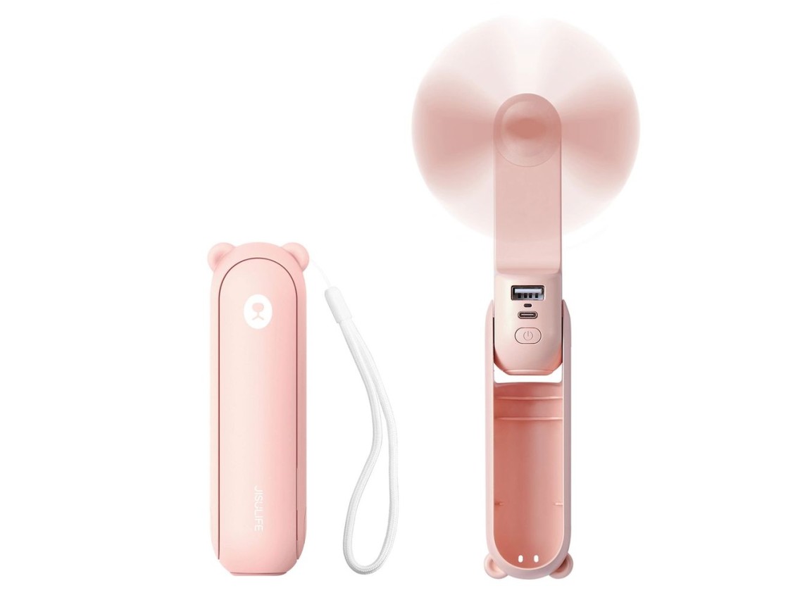 Jisulife Handheld Fan Life8 Plus Portable USB Fan with Power Bank Function 4500mAh and Flashlight -