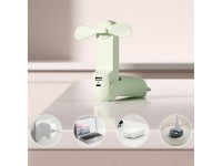 Ventilador portátil Jisulife Life8 Mini com USB, bateria externa de 2000mAh e lanterna - Verde Ventilador portátil Jisulife Life8 Mini com USB, bateria externa de 2000mAh e lanterna - Verde