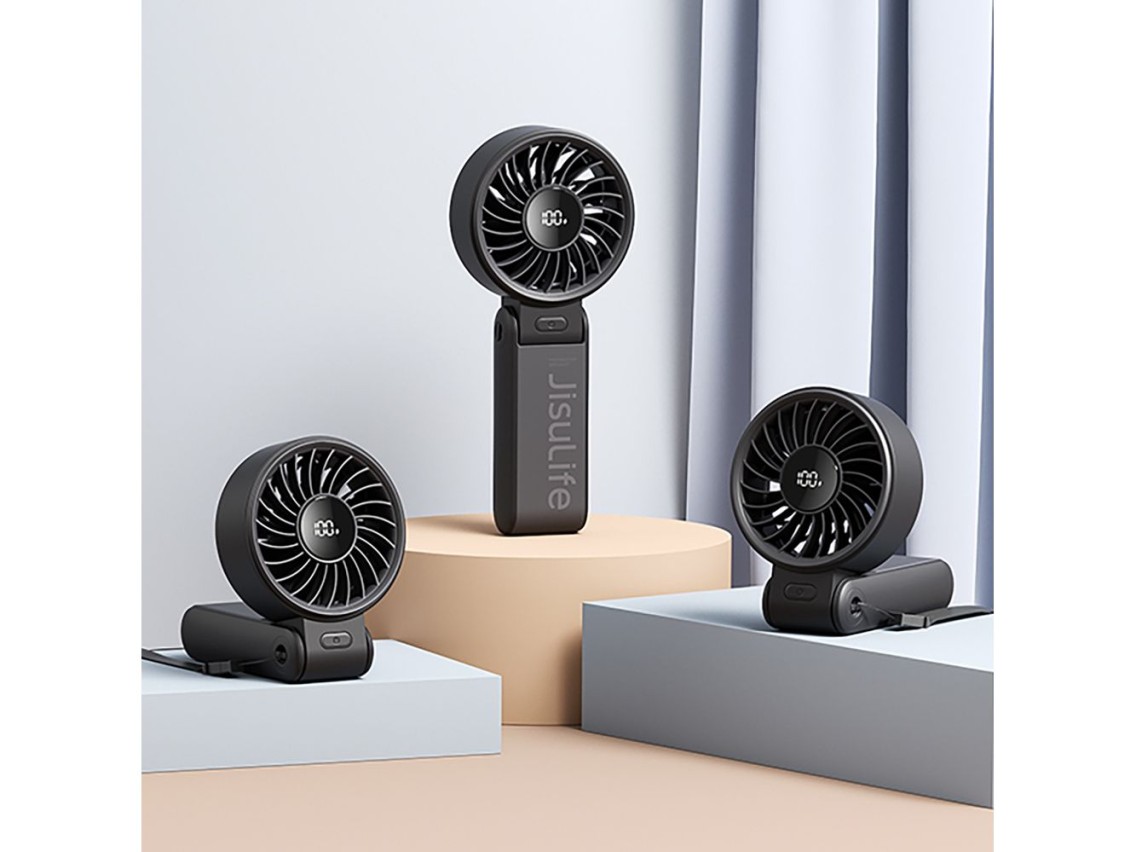 Jisulife Handheld Fan Life7 3600mAh Portable USB Fan - Black