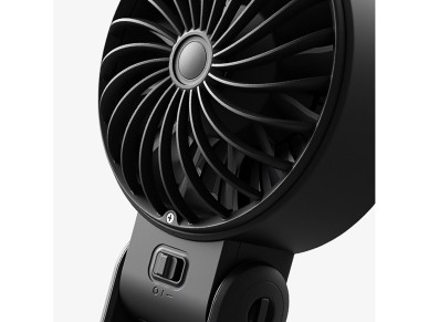 Ventilador port�til Jisulife Life7 de 3600 mAh con conexi�n USB - Negro