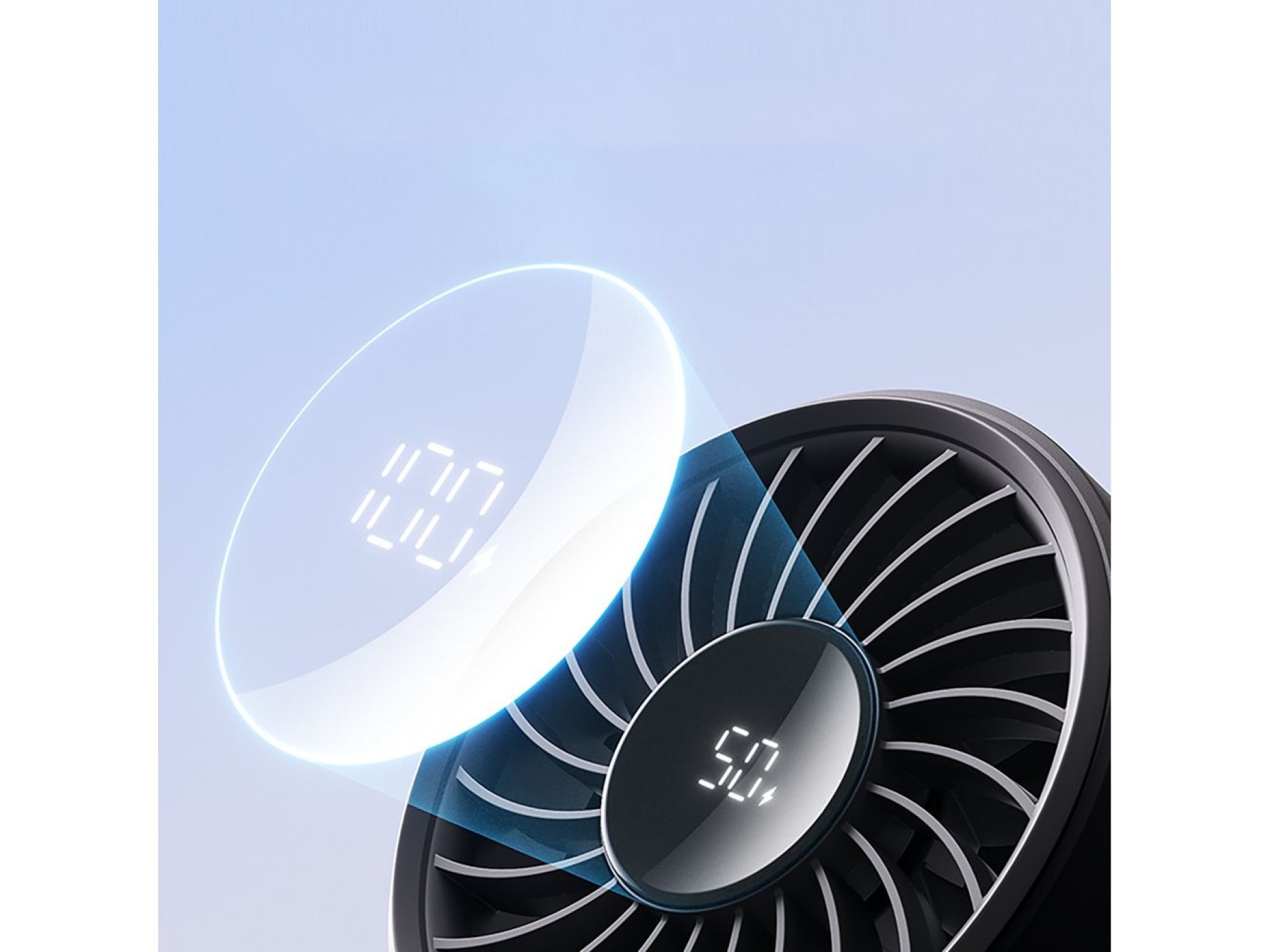 Jisulife Handheld Fan Life7 3600mAh Portable USB Fan - Black