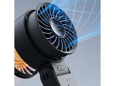 Ventilador port�til Jisulife Life7 de 3600 mAh con conexi�n USB - Negro