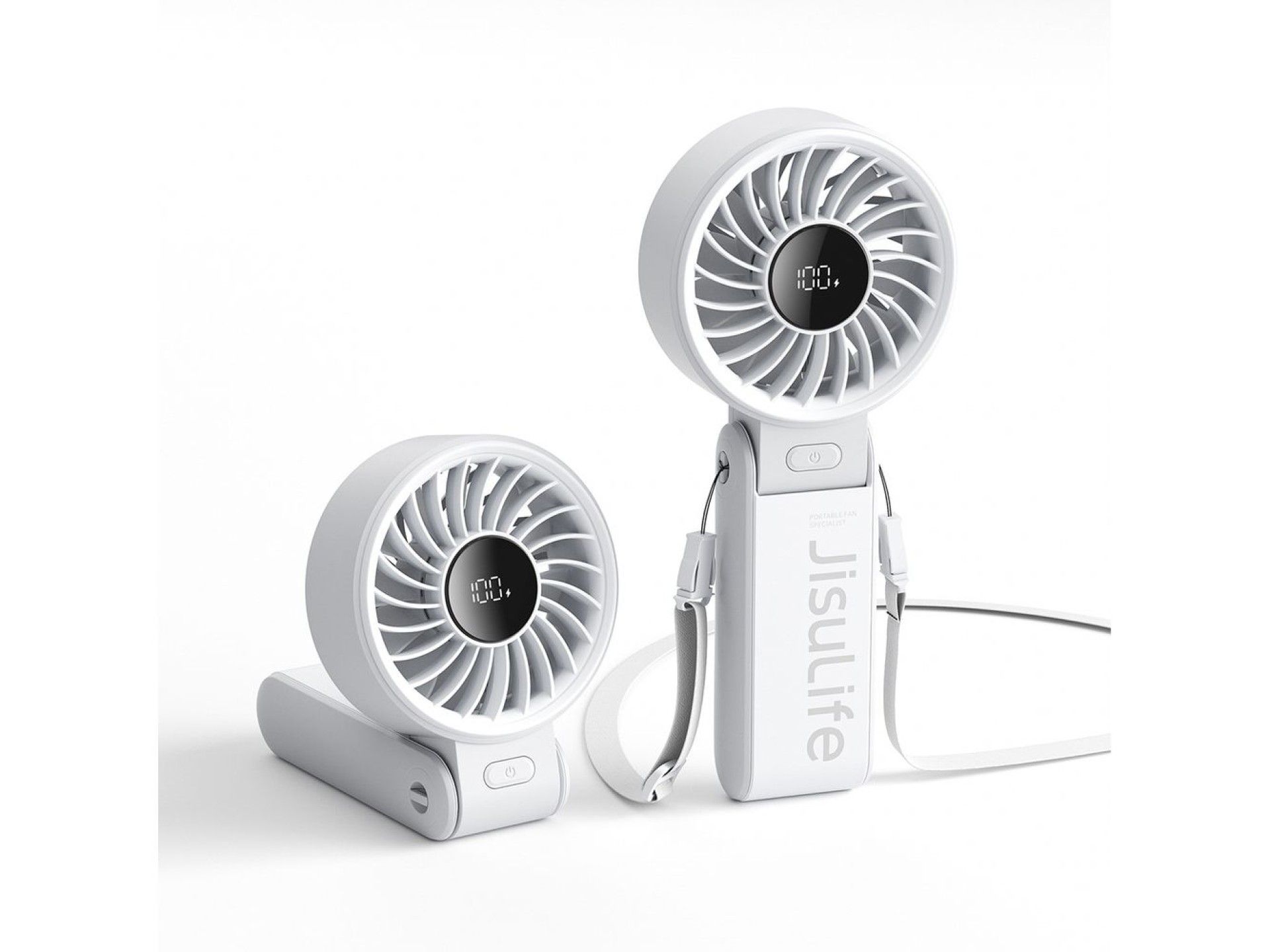 Ventilador portátil USB Jisulife Life7 3600mAh - Cinza