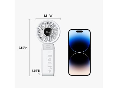 Ventilador port�til Jisulife Life7 de 3600 mAh con conexi�n USB - Gris
