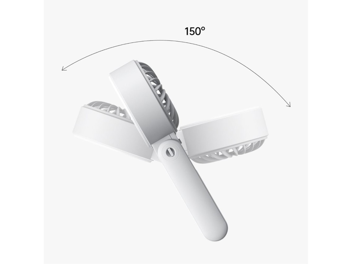 Ventilador portátil USB Jisulife Life7 3600mAh - Cinza