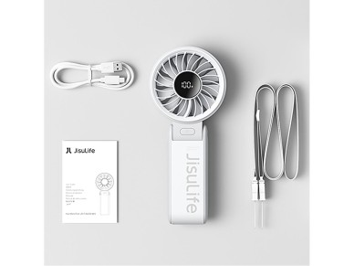 Ventilador port�til Jisulife Life7 de 3600 mAh con conexi�n USB - Gris