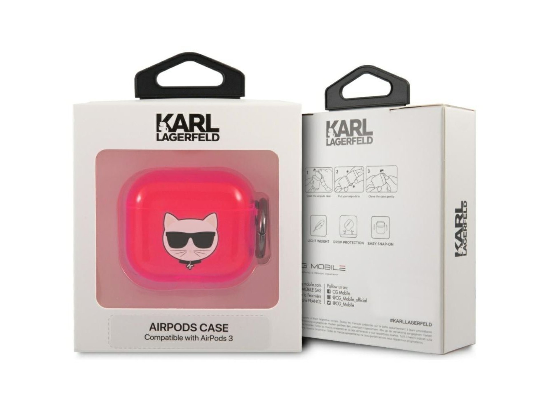 Karl Lagerfeld Choupette Case for AirPods 3 - Pink