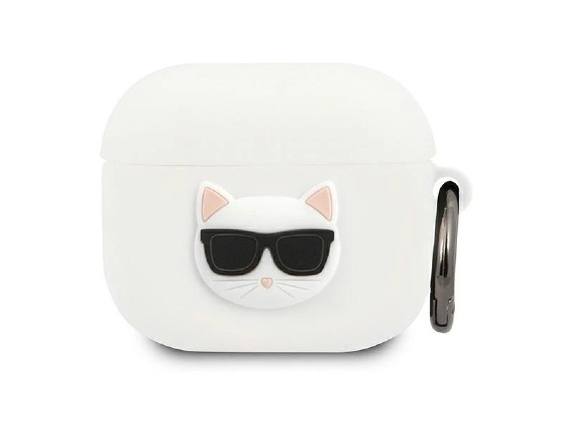 Karl Lagerfeld Silicone Choupette Case for AirPods 3 - White