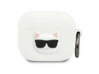 Karl Lagerfeld Silicone Choupette Case for AirPods 3 - White