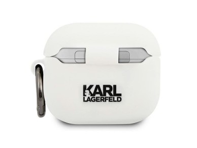Karl Lagerfeld Silicone Choupette Case for AirPods 3 - White