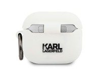 Karl Lagerfeld Silicone Choupette Case for AirPods 3 - White