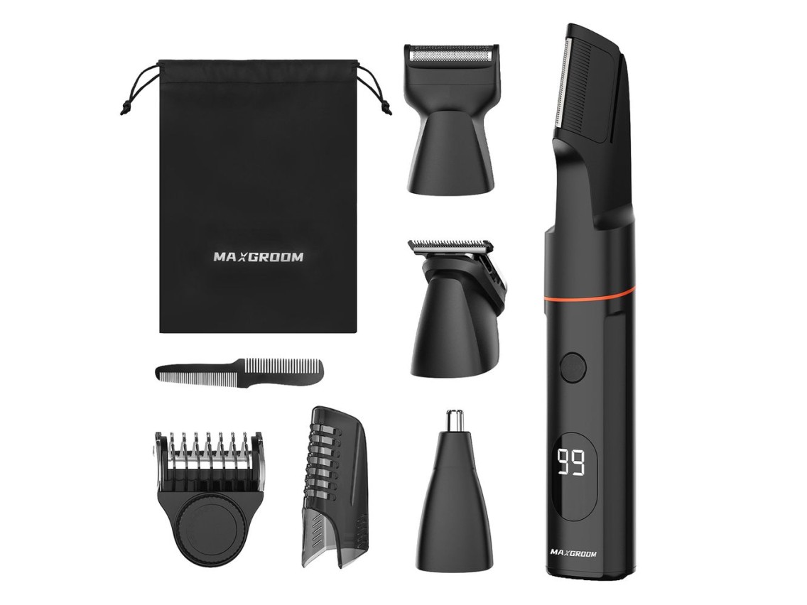 MAXGROOM LK-881 multifunctional trimmer with replaceable tips - black