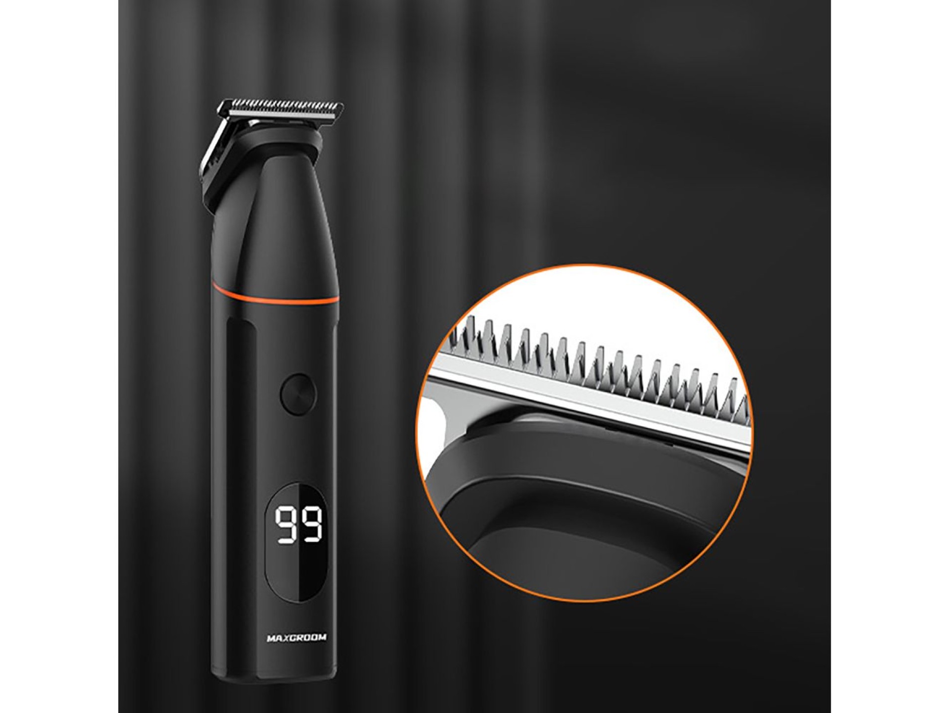 MAXGROOM LK-881 multifunctional trimmer with replaceable tips - black