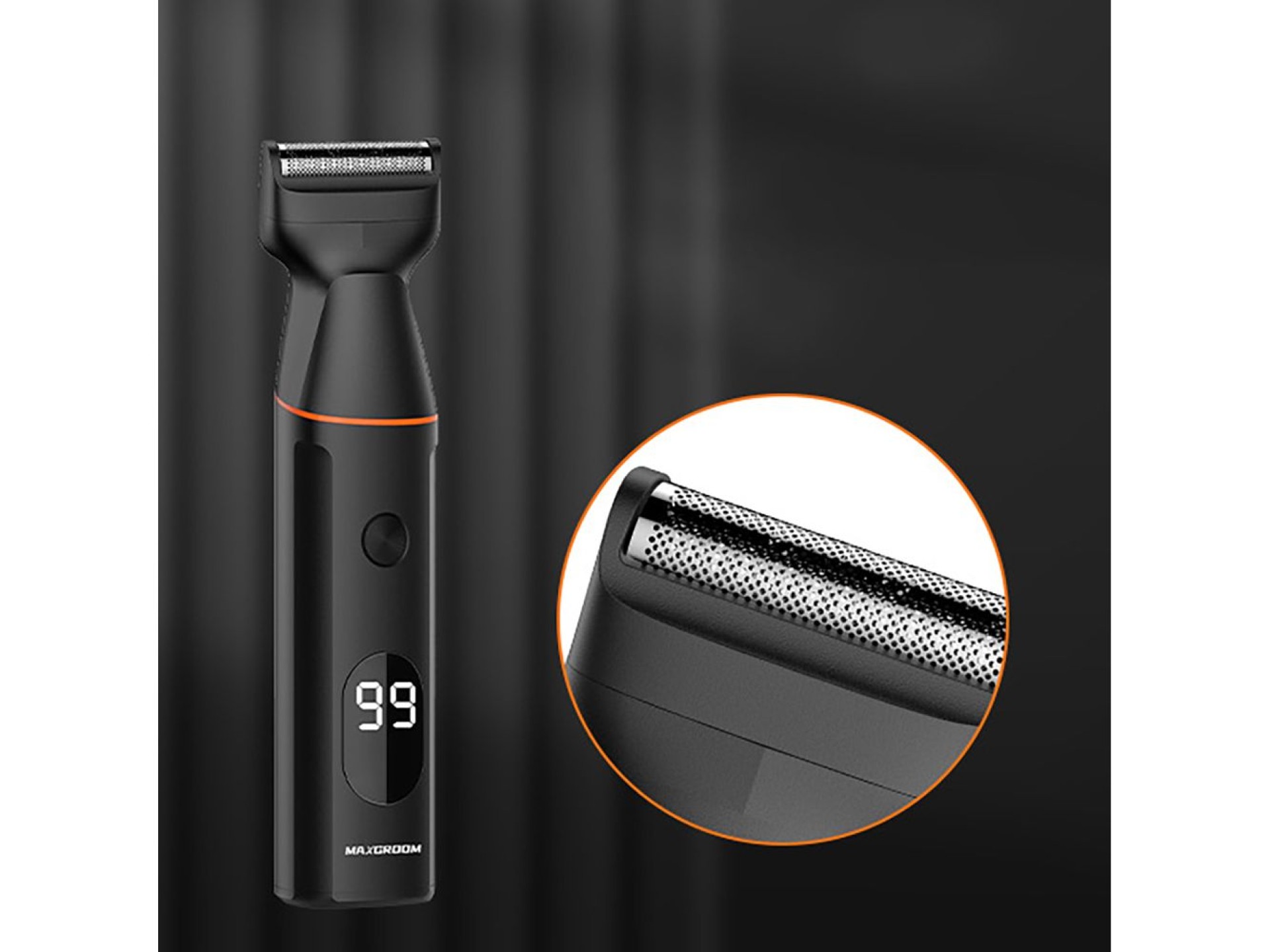 MAXGROOM LK-881 multifunctional trimmer with replaceable tips - black