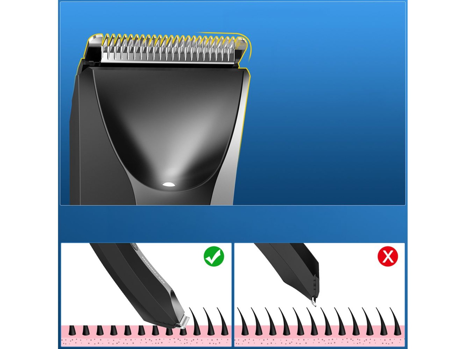 MAXGROOM RFCD-9087 multifunctional trimmer with LED light - black