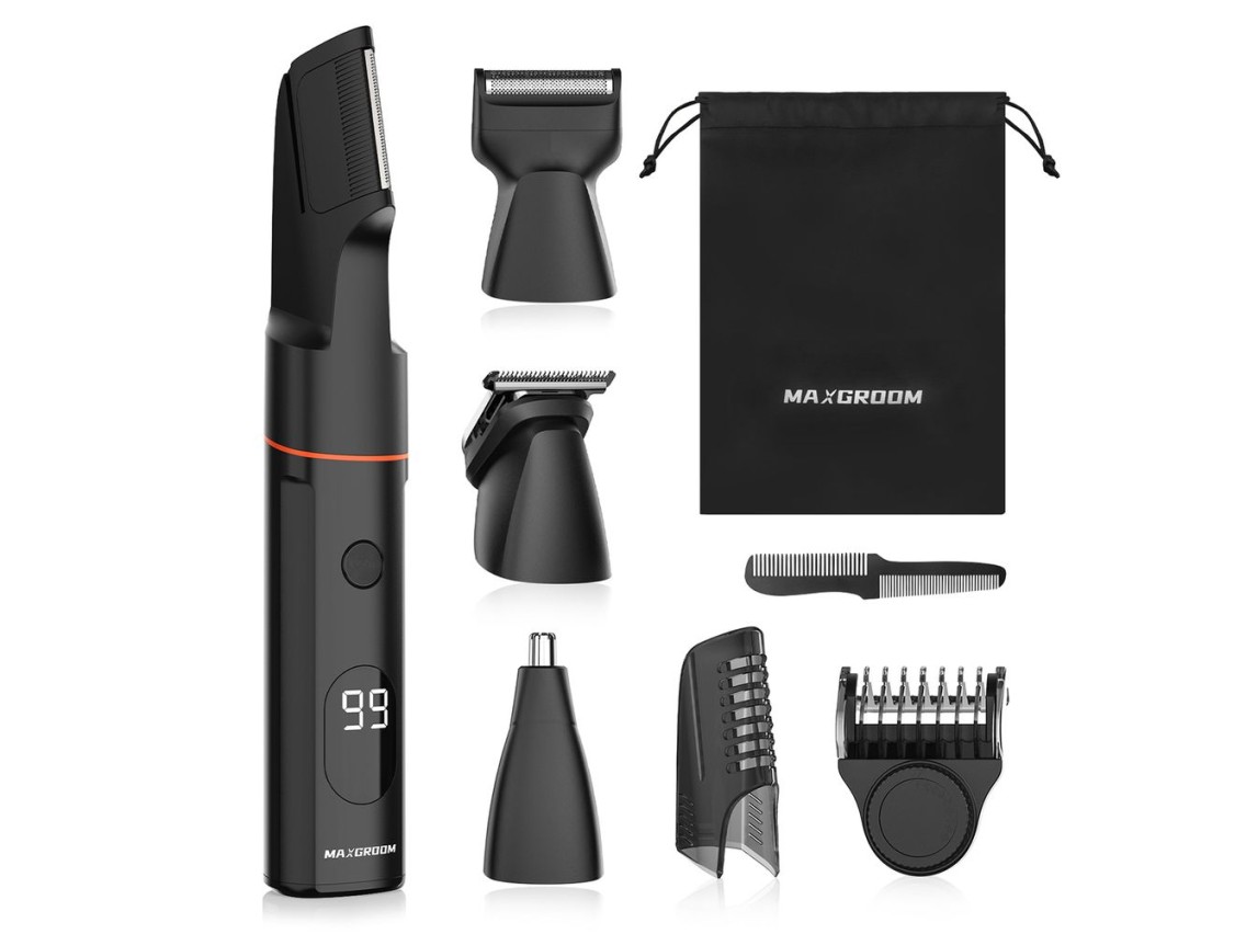 MAXGROOM LK-881 multifunctional trimmer with replaceable tips - black