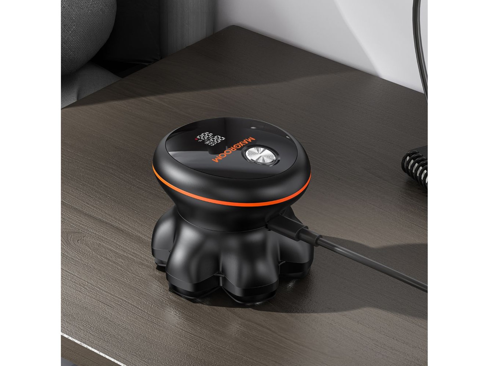 Afeitadora eléctrica MAXGROOM JK-1688 para cabeza y barba - Negra