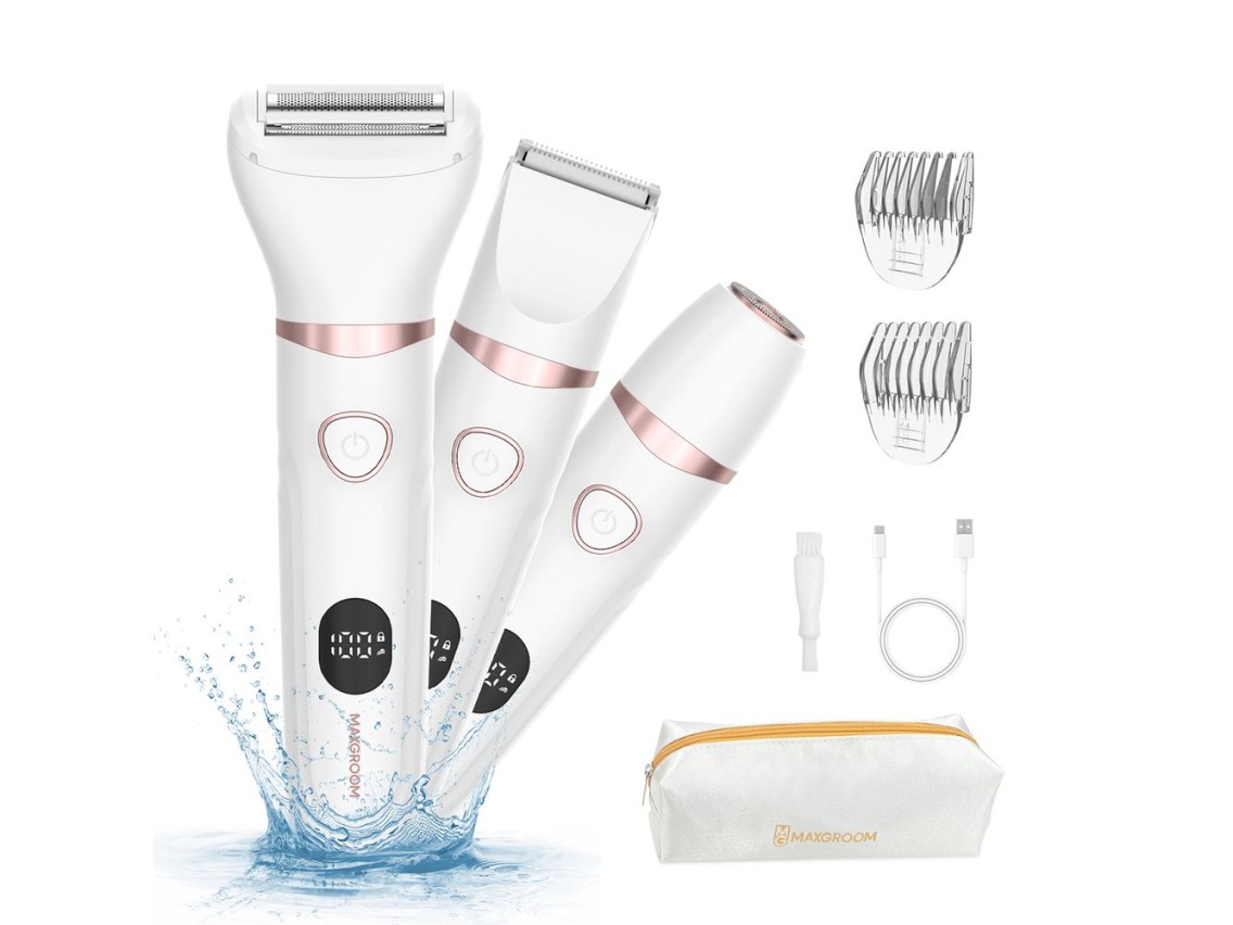 Aparador 3 em 1 MAXGROOM M-105 para corpo e rosto feminino - Branco