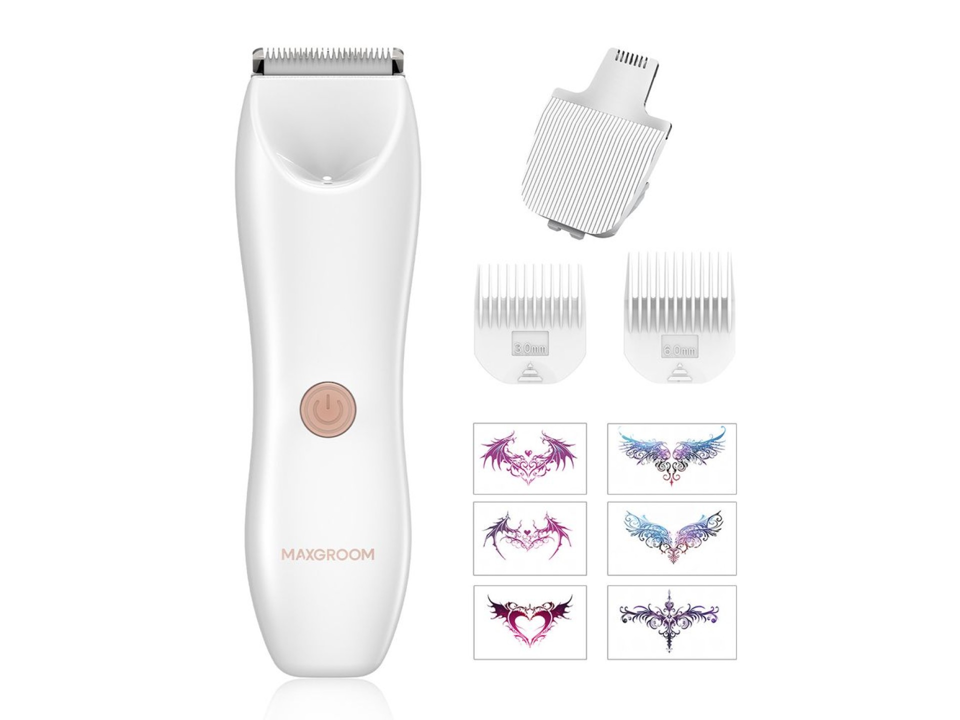 Aparador MAXGROOM M-9082 2 em 1 para corpo e rosto feminino - Branco