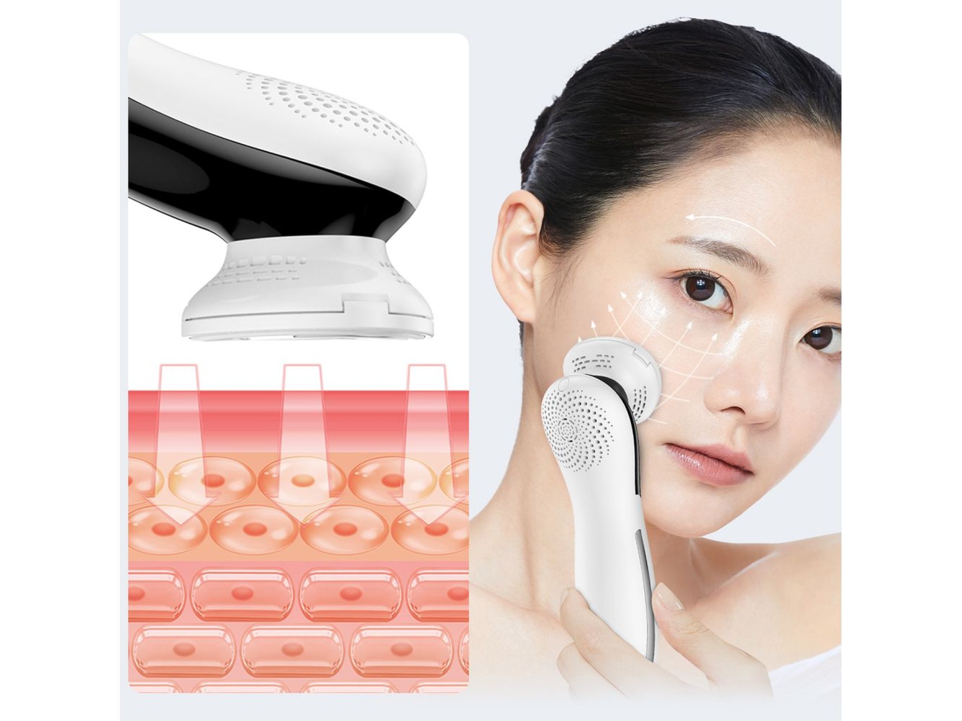MAXGROOM D849 9-in-1 facial massager with care functions - white
