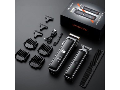 MAXGROOM M608 Hair Clipper with Trimmer - Black
