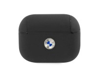BMW Genuine Leather Silver Logo AirPods Pro Case - Black BMW Genuine Leather Silver Logo AirPods Pro Case - Black