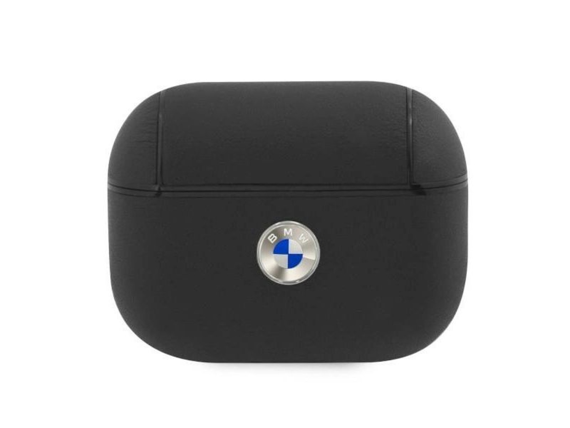 BMW Genuine Leather Silver Logo AirPods Pro Case - Black