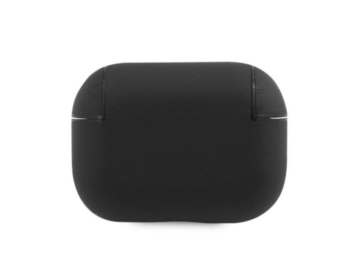 BMW Genuine Leather Silver Logo AirPods Pro Case - Black